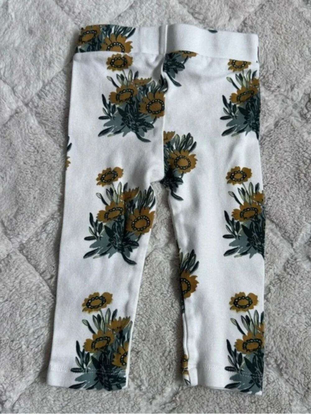 Kate Quinn | Calendula Print Sunflower Leggings | Size 18-24 Months